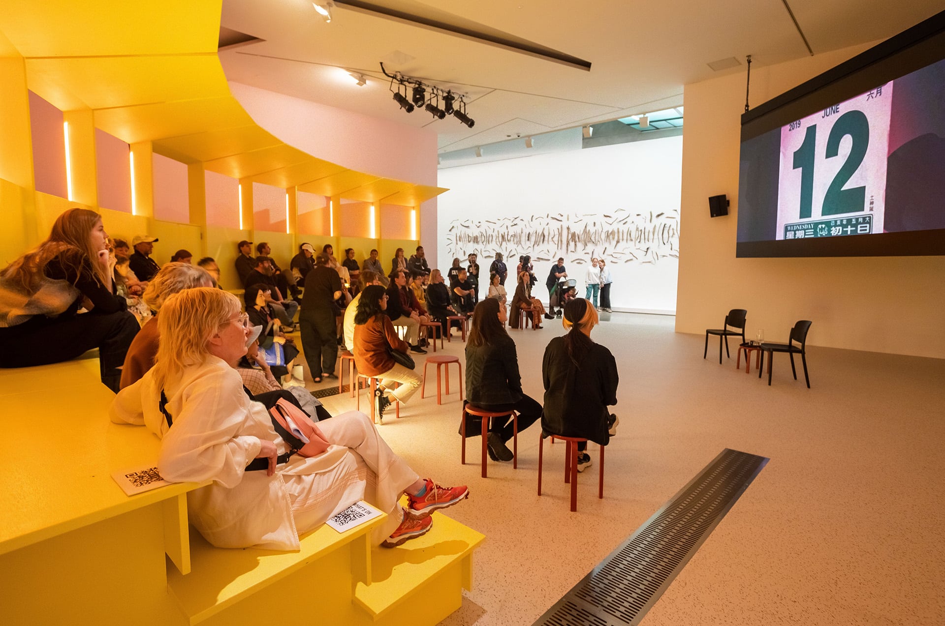 Community Hall at the <em>Melbourne Now</em> exhibition, NGV Australia at Fed Square